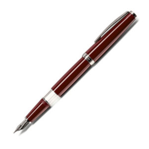 Cleo Skribent Classic Palladium Piston Bordeaux Fountain Pen