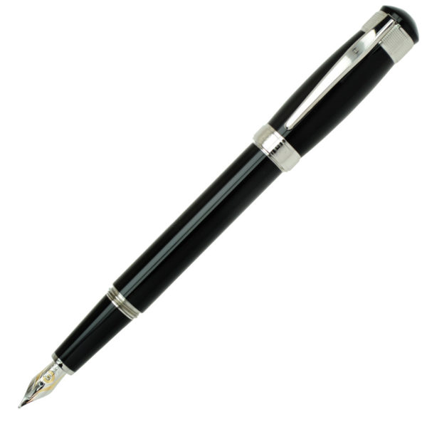 Cleo Skribent Aura Black Fountain Pen Open