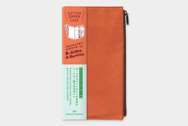 Traveler's Cotton Zipper Case Orange Cover