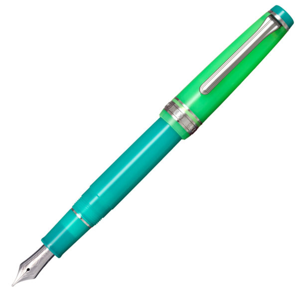 Sailor Professional Gear Slim Aurora Borealis Fountain Pen Open