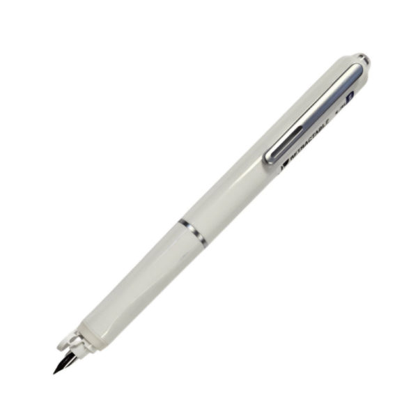 Writech Retractable Fountain Pen White Open