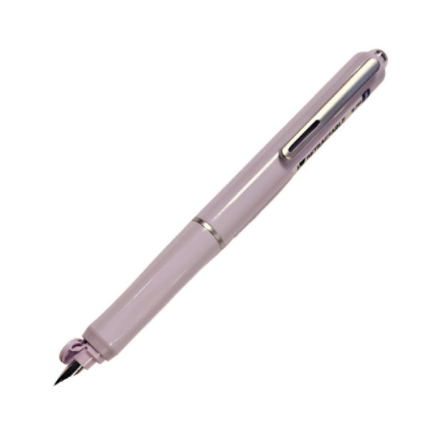 Writech Retractable Fountain Pen Purple Open