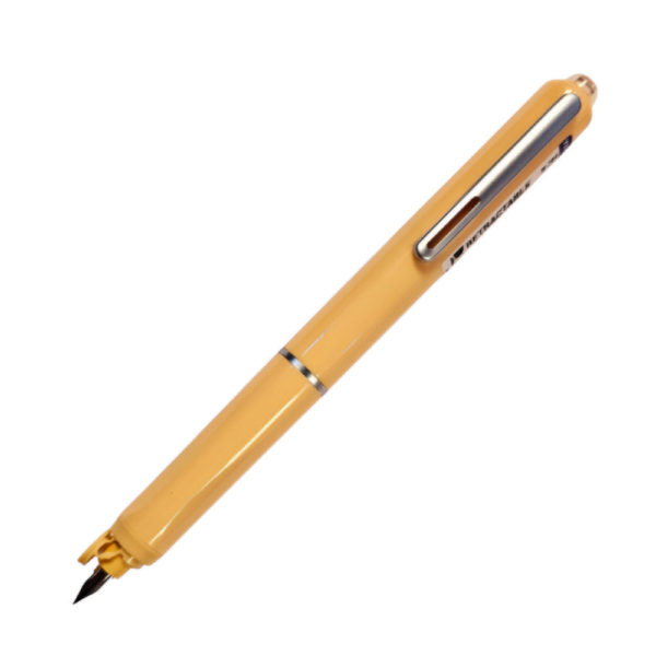 Writech Retractable Fountain Pen Orange Open