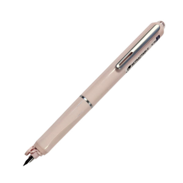 Writech Retractable Fountain Pen Pink Open